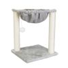 Cat Play Tower Bed Fuzzy Kitten Scratching Post w/Hammock Pet Lounge Furniture For Climbing Playing Relaxing Sleeping