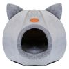 Cat Bed House Tent Puppy Dog Cave Hut Soft Cozy Kitten Dome House w/ Removable Washable Cushion Pillow