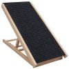 Foldable Wooden Dog Ramp for High Beds Non Slip Dual Heights Adjustable Pet Cat Ramp for Couch Car SUV 61LBS Load