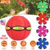 4 Pack Flying Saucer Ball Electric Colorful Flying Toy UFO Ball with LED Lights for Pet Children Outdoor Toy