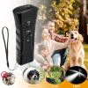 Ultrasonic Anti Dog Barking Trainer Handheld Dog Training Barking Deterrent Control Device w/ LED Flashlight