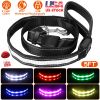 5FT Light Up Dog Leash LED Dog Leash Dog Walking Leash with 9 Light Colors IPX7 Waterproof USB Rechargeable