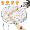Cat Toys Ball Fast Rolling in Pouch Rechargeable Motion Activated Interactive Cat Toys for Indoor Cats Hide And Seek Mouse Catching Game