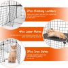 3 Tier Large Cat Cage Enclosure Indoor Cat Playpen Iron Construction Cat House Detachable Cat Crate With 2 Ladders Doors For 1-4 Cats 41.73”L x 41.73”