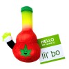 My Name is Lil Bo da Bong, Funny Catnip Weed Theme Cat Toy, Cute Stuffed Parody Rasta Pot Bong, Cool Plush 420 Novelty Gift for Cats & Kittens