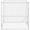 Outdoor Dog Kennel Silver 6.6'x6.6'x6.6' Galvanized Steel