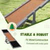 PawHut Wooden Dog Agility Seesaw for Training and Exercise, Weather Resistant, 83" L x 16" W x 14" H, Gray