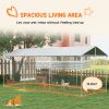 PawHut 20' x8' Dog Kennel Outdoor for All Breed Dogs with Waterproof UV Resistant Roof, Silver