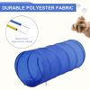 PawHut Dog Agility Tools 4PCS Set PE Jumps Stop Box Outdoor Training Equipment Blue Yellow