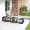 PawHut Wooden Cat Run with Weather Protection, Connecting Inside and Outside, 79"L x 15"W x 15"H, Dark Gray