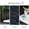 PawHut Wicker Dog House Raised Rattan Pet Sofa with Cushion for Indoor Outdoor Brown