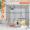 3 Tier Large Cat Cage Enclosure Indoor Cat Playpen Iron Construction Cat House Detachable Cat Crate With 2 Ladders Doors For 1-4 Cats 41.73”L x 41.73”