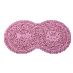 Dog Cat Bowl Mat Pet Food Water Feeding Mat Non-slip Pet Dish Tray Mat Paw Clean Placemat (Dog health: No8_Pink)
