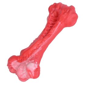 Dog Chew Toy Dog Teething Toy Dog Chew Bone with Beef Flavor Suitable for Aggressive Chewers Small Medium Large Dogs (Dog health: RedWhite_M)