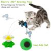 Cat Track Tower Toys 4-Layer Ball Track Interactive Cat Toys Electric Rotate Butterfly Birds