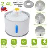 2.4L Automatic Dog Cat Water Fountain Electric LED Pet Flower Water Dispenser Ultra Silent Health Cat Waterer Auto Off Level Window