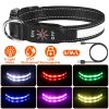 Light Up Dog Collar LED Dog Collar Safety Night Glowing Dog Collar with 9 Light Colors IPX7 Waterproof USB Rechargeable S/M/L