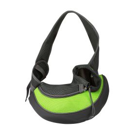 Pet Carrier for Dogs Cats Hand Free Sling Adjustable Padded Strap Tote Bag Breathable Shoulder Bag Carrying Small Dog Cat (Dog health: Green_S)
