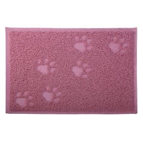 Dog Cat Bowl Mat Pet Food Water Feeding Mat Non-slip Pet Dish Tray Mat Paw Clean Placemat (Dog health: Square_Pink)