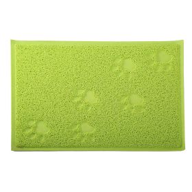 Dog Cat Bowl Mat Pet Food Water Feeding Mat Non-slip Pet Dish Tray Mat Paw Clean Placemat (Dog health: Square_Neon)