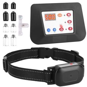 990FT Radius Dog Training Collar Wireless Fence IPX6 Waterproof Pet Beep Vibration Electric Shock Fence System 3 Channels Rechargeable Transmitter Rec (Dog health: With1Collar)