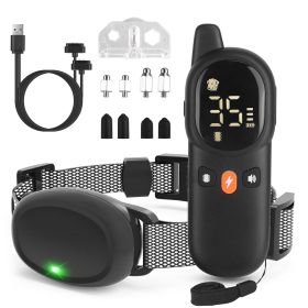 Dog Training Collar with Remote 2624FT 3 Modes Beep Shock Vibration Electric Rechargeable Correction Device IP67 Waterproof Transmitter Receiver for d (Dog health: 4118)