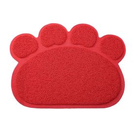 Dog Cat Bowl Mat Pet Food Water Feeding Mat Non-slip Pet Dish Tray Mat Paw Clean Placemat (Dog health: Paw_Red)