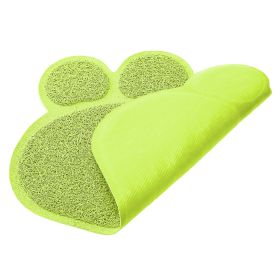 Dog Cat Bowl Mat Pet Food Water Feeding Mat Non-slip Pet Dish Tray Mat Paw Clean Placemat (Dog health: Paw_Neon)