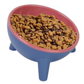 Raised Tilted Elevated Cat Food Bowl Pet Backflow Prevention Water Dish Feeding Bowl for Cats Small Dogs (Dog health: Red)