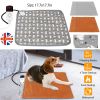 Pet Heating Pad Waterproof Electric Heating Mat Warming Blanket with 9 Heating Modes 4 Timer Settings Washable Cover Chew Resistant Cord Case