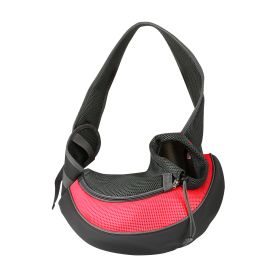 Pet Carrier for Dogs Cats Hand Free Sling Adjustable Padded Strap Tote Bag Breathable Shoulder Bag Carrying Small Dog Cat (Dog health: Red_S)