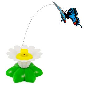 Cat Track Tower Toys 4-Layer Ball Track Interactive Cat Toys Electric Rotate Butterfly Birds (Dog health: Butterfly)