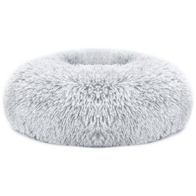 Pet Dog Bed Soft Warm Fleece Puppy Cat Bed Dog Cozy Nest Sofa Bed Cushion For S/M Dog (Dog health: Gray_M)