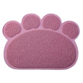 Dog Cat Bowl Mat Pet Food Water Feeding Mat Non-slip Pet Dish Tray Mat Paw Clean Placemat (Dog health: Paw_Pink)