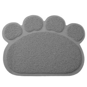 Dog Cat Bowl Mat Pet Food Water Feeding Mat Non-slip Pet Dish Tray Mat Paw Clean Placemat (Dog health: Paw_Grey)