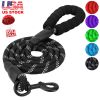 5FT Dog Leash Dog Training Walking Lead w/ Foam Handle Highly Reflective Treads Strong Nylon Dog Rope For Small Medium Dogs