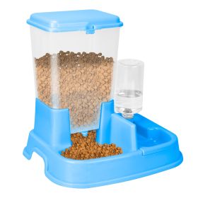 Pet Automatic Water Dispenser Food Dispenser 2 In 1 Dog Cat Dispenser Gravity Food Water Dispenser (Dog health: Blue)