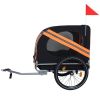 Large Folding Bike Trailer for Dogs ��� 120LB Capacity All-Terrain Pet Carrier, Durable Steel Frame for Cycling, Jogging, Camping & Outdoor Adventures