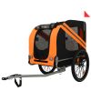 Large Folding Bike Trailer for Dogs ��� 120LB Capacity All-Terrain Pet Carrier, Durable Steel Frame for Cycling, Jogging, Camping & Outdoor Adventures
