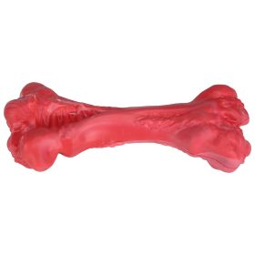Dog Chew Toy Dog Teething Toy Dog Chew Bone with Beef Flavor Suitable for Aggressive Chewers Small Medium Large Dogs (Dog health: RedWhite_L)