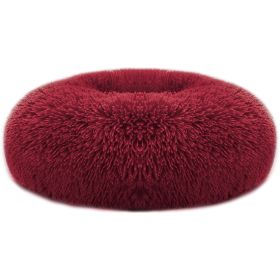 Pet Dog Bed Soft Warm Fleece Puppy Cat Bed Dog Cozy Nest Sofa Bed Cushion For S/M Dog (Dog health: Red_M)