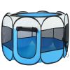 Portable Foldable Pet Tent Exercise Pen Kennel Removable Zipper Top and Bottom Water Resistant Indoor Outdoor Use For Dogs Cats Other Pets