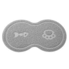 Dog Cat Bowl Mat Pet Food Water Feeding Mat Non-slip Pet Dish Tray Mat Paw Clean Placemat (Dog health: No8_Grey)