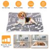 Dog Bed Mat Comfortable Flannel Dog Crate Pad Reversible Cushion Carpet Machine Washable Pet Bed Liner with Bone Patterns Dual-Side Usage for M/L/XL D