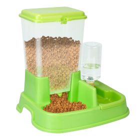 Pet Automatic Water Dispenser Food Dispenser 2 In 1 Dog Cat Dispenser Gravity Food Water Dispenser (Dog health: Green)