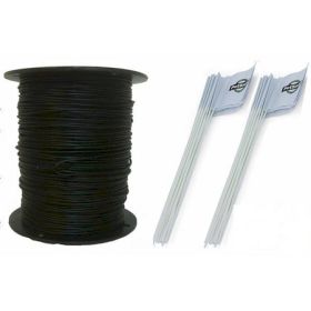 Essential Pet Heavy Duty In-Ground Fence Wire and Flag Kit (Dog health: 1000 Feet)