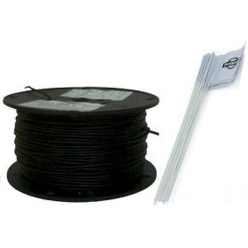 Essential Pet Heavy Duty In-Ground Fence Wire and Flag Kit (Dog health: 500 Feet)